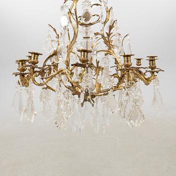 Chandelier in the Louis XV style, late 19th century.