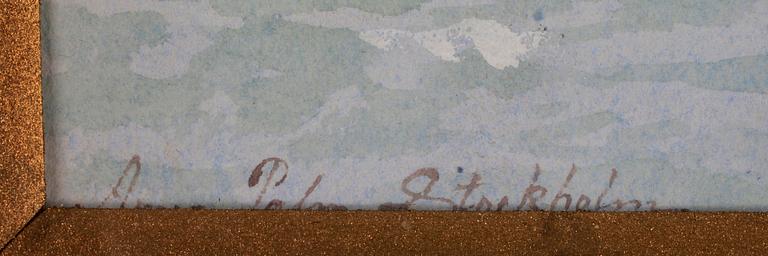 ANNA PALM DE ROSA, akvarell på papper, sign.