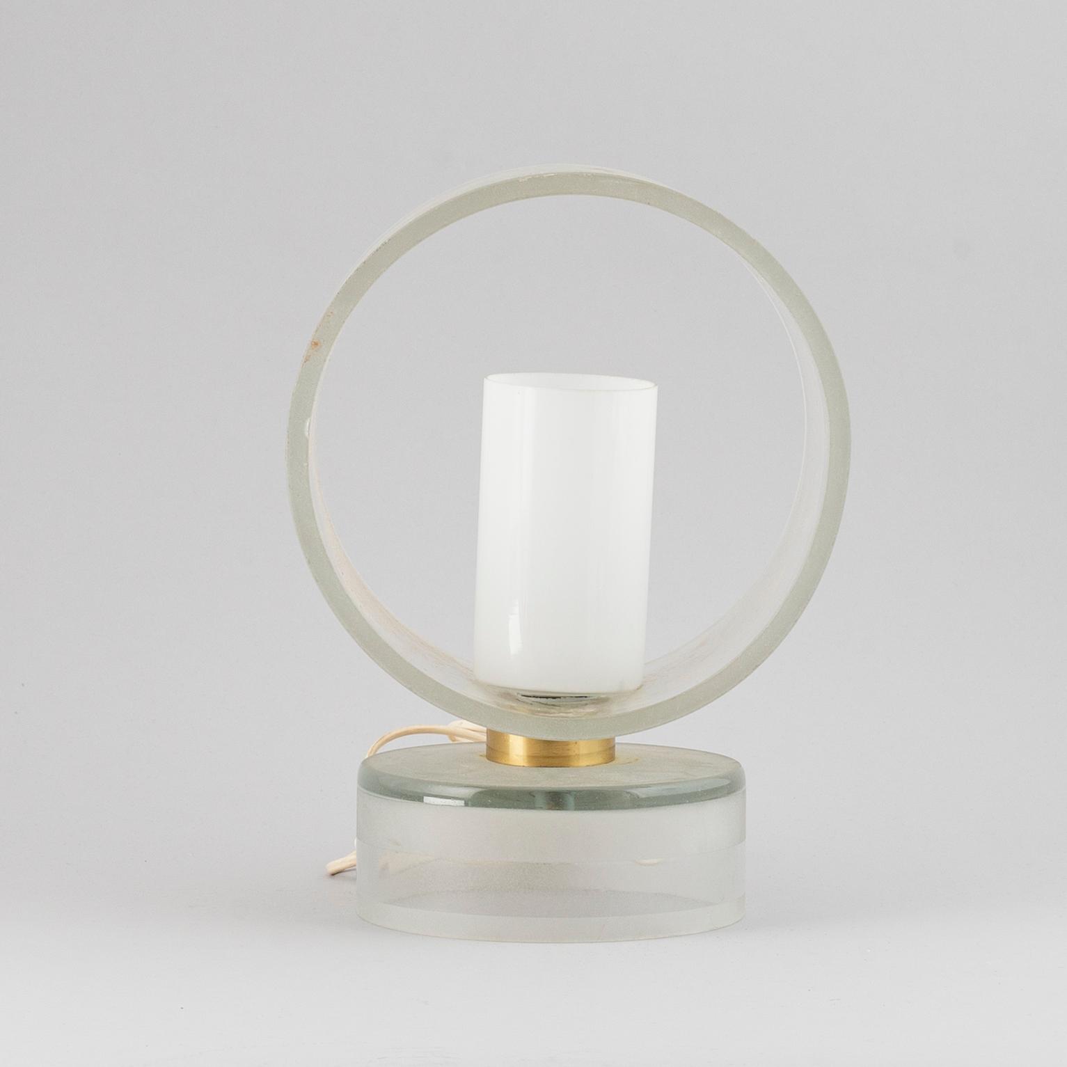 BORDSLAMPA, glas, funkis, 1930-/1940-tal.