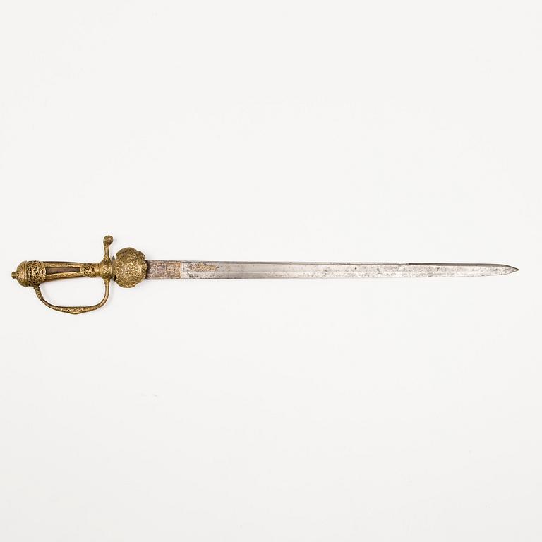 A German hunting sword Hirschfanger, first half of the 18th century.