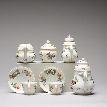 A Meissen Tete a Tete service, 19th Century. (6 pieces).
