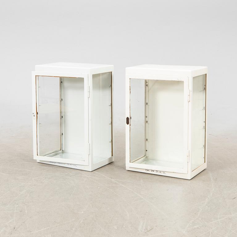 Medical cabinet a pair of Central European mid-20th century.