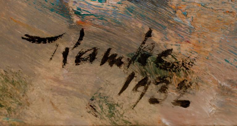 IVAR KAMKE, olja på pannå, sign och dat 1932.