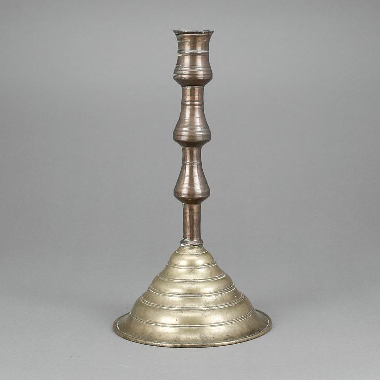 LJUSSTAKE, mässing samt koppar, Ottomansk 1700-tal.