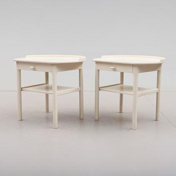 SÄNGBORD, 1 par, S. Engström & G. Myrstrand, Bodafors, 1900-talets andra hälft.