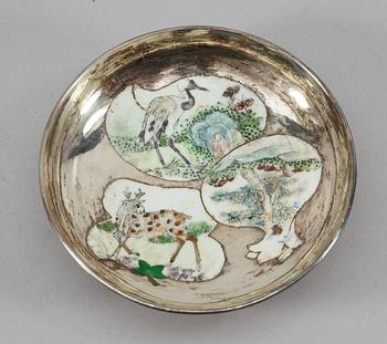 A silver and enamel service, Beijing, presumably ca 1900.