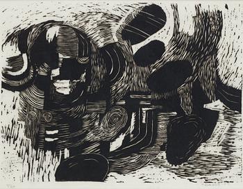 Philip von Schantz, linocut. Signed and dated -59. Numbered 4/20.