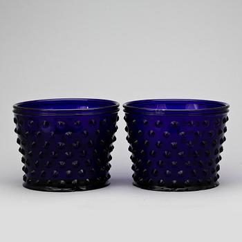 YTTERFODER, ett par, glas "Hortus", Svenskt Tenn, design Josef Frank.