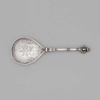 213. A Swedish silver spoon, unidentified mark c. 1600.