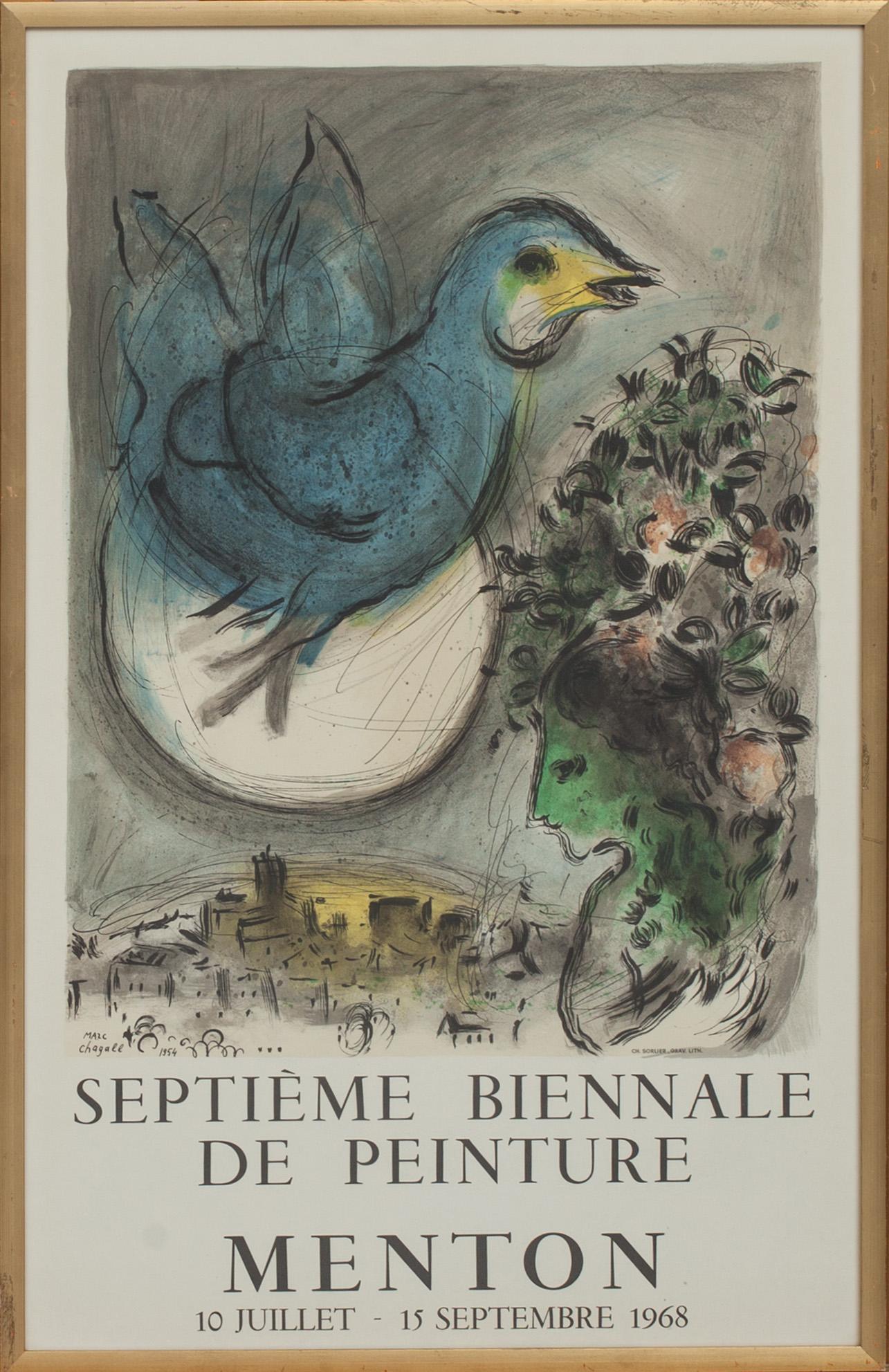 MARC CHAGALL, efter, utställningsaffisch.