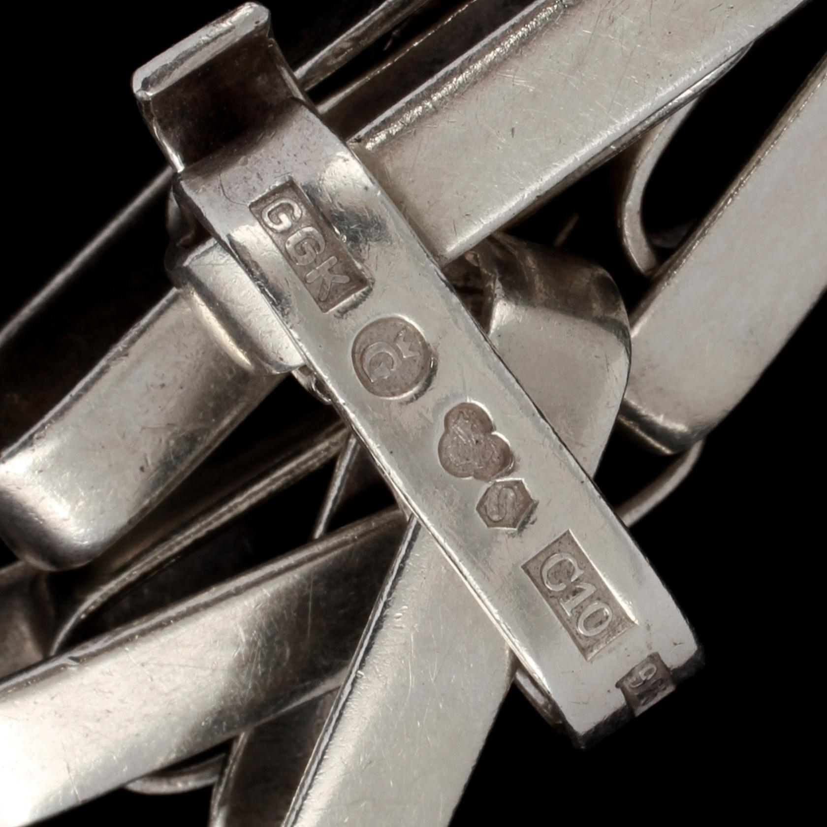 ARMLÄNK, sterlingsilver, Kuhlin, Göteborg, 1977. Vikt 32 g.