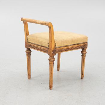 A late Gustavian stool, late 18th century.