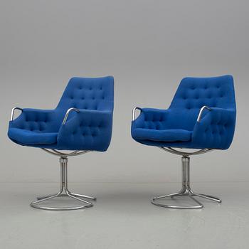 FÅTÖLJER, ett par, "Master", Bruno Mathsson, Dux, 1900-talets sista kvartal.