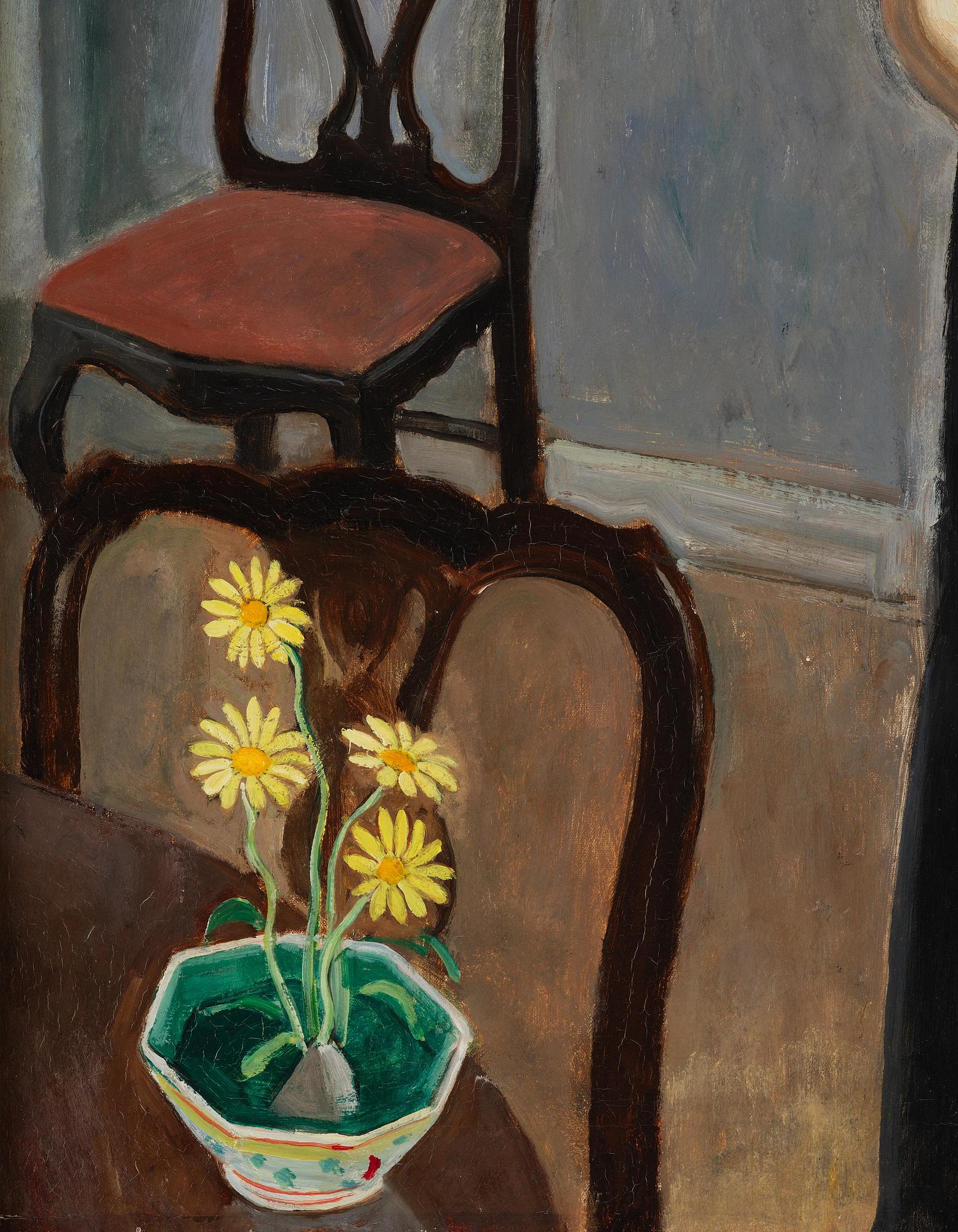 Einar Jolin, Elegant lady in a pearl necklace.