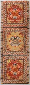 Gallery carpet, Baotou/Xinjiang, China, late Qing dynasty.