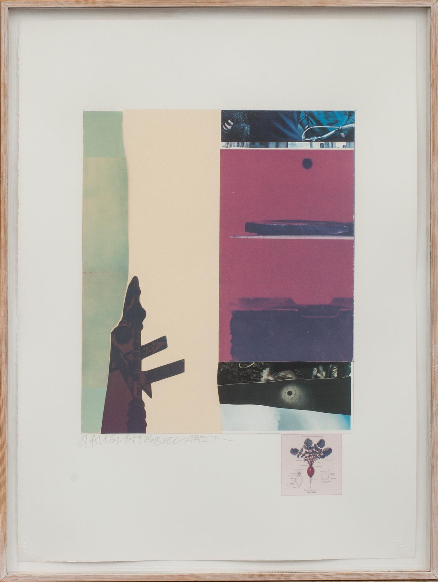 ROBERT RAUSCHENBERG, färglitografi.