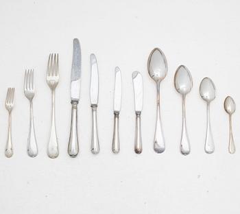 Cutlery set, 149 pieces, silver, “Svensk” pattern, including CG Hallberg, Stockholm 1939.