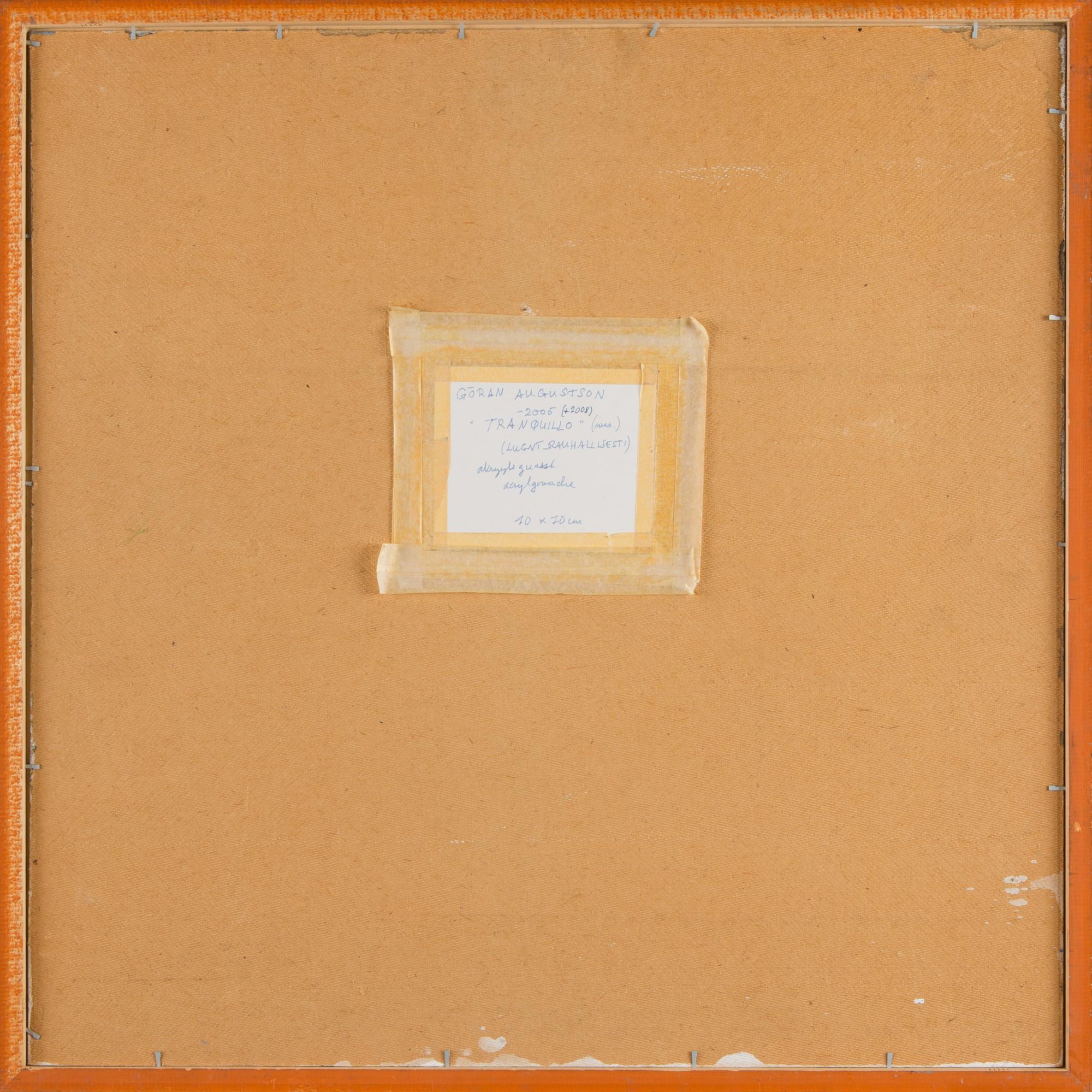 Göran Augustson, "Tranquillo" (Calmly).