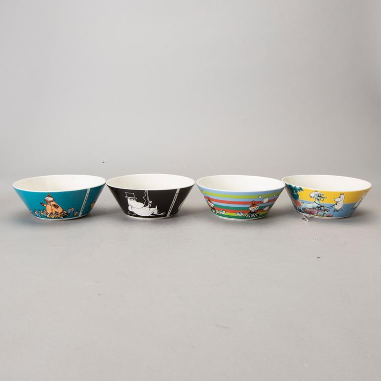 MUMIN SERVISDELAR, 19 delar, porslin, Moomin Characters, Arabia, Finland.