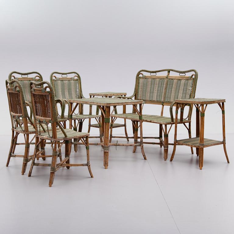 TRÄDGÅRDSMÖBLER, 8 delar, 1900-talets första hälft.