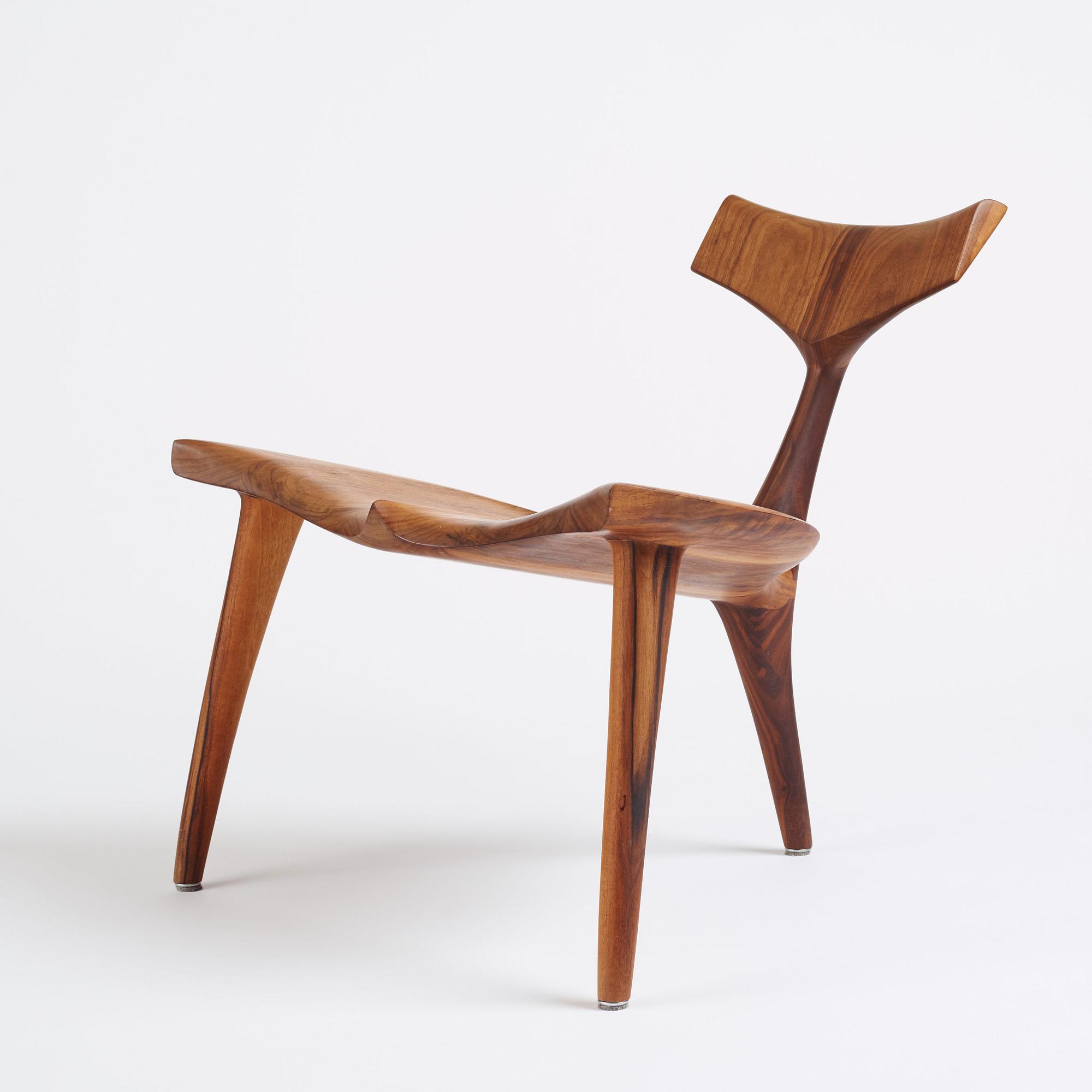 Morten Stenbæk, a "Whale Chair", No. 17, his own studio, Denmark, 2018.