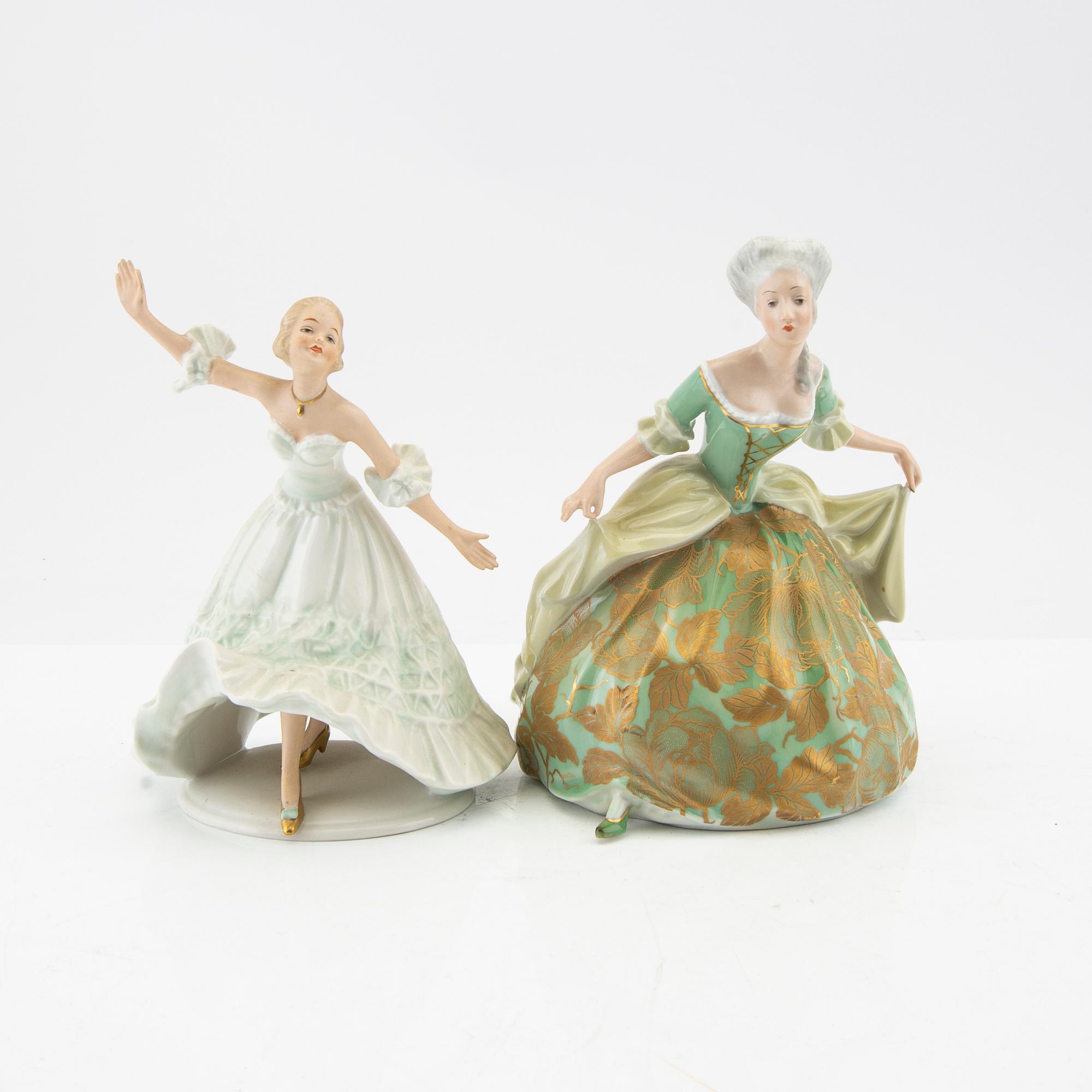 Figurines 4 pcs Rosenthal/Hutschenreuther/Willendorf Germany mid-20th century porcelain.