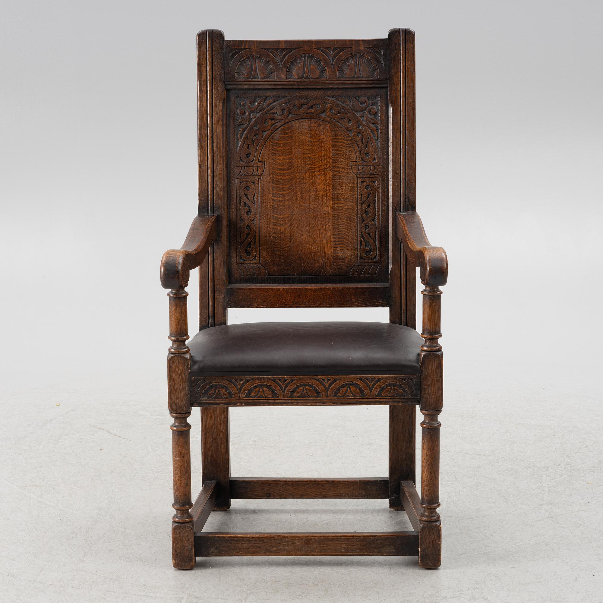 Karmstol, barockstil, omkring år 1900.