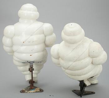 REKLAMFIGURER, 2 st, plast, Michelin, 1900-talets senare hälft.