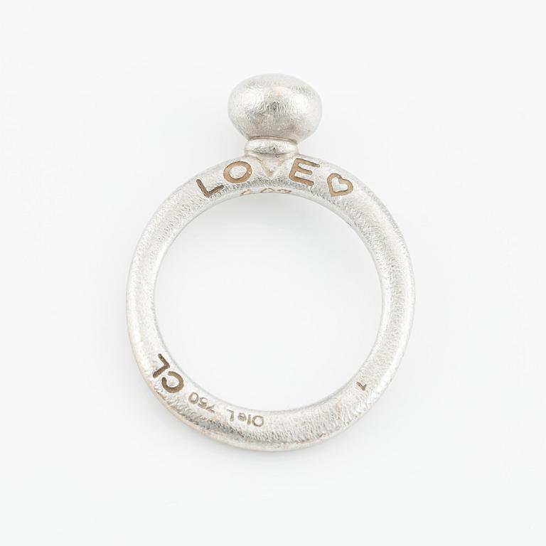 Ole Lynggaard, Charlotte Lynggaard, ring, "Love", 18K white gold with brilliant-cut diamond.