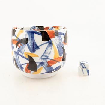 Royal Copenhagen, a signed porcealin bowl and miniature.
