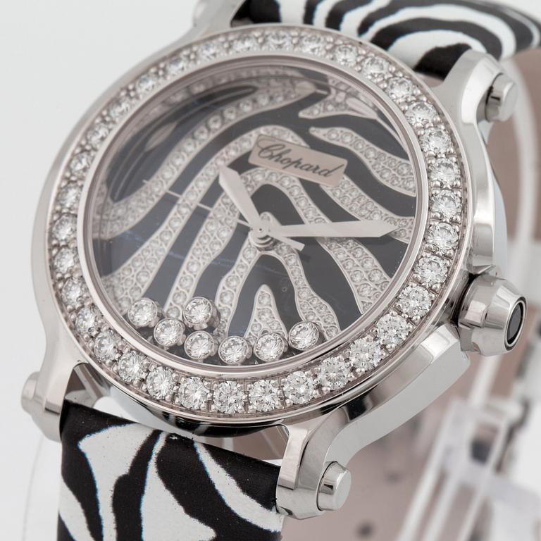 CHOPARD, Genève, Happy Sport "Zebra", wristwatch, 36 mm,
