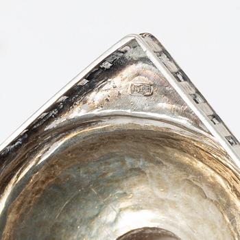 Three Swedish silver cups, 19th century.