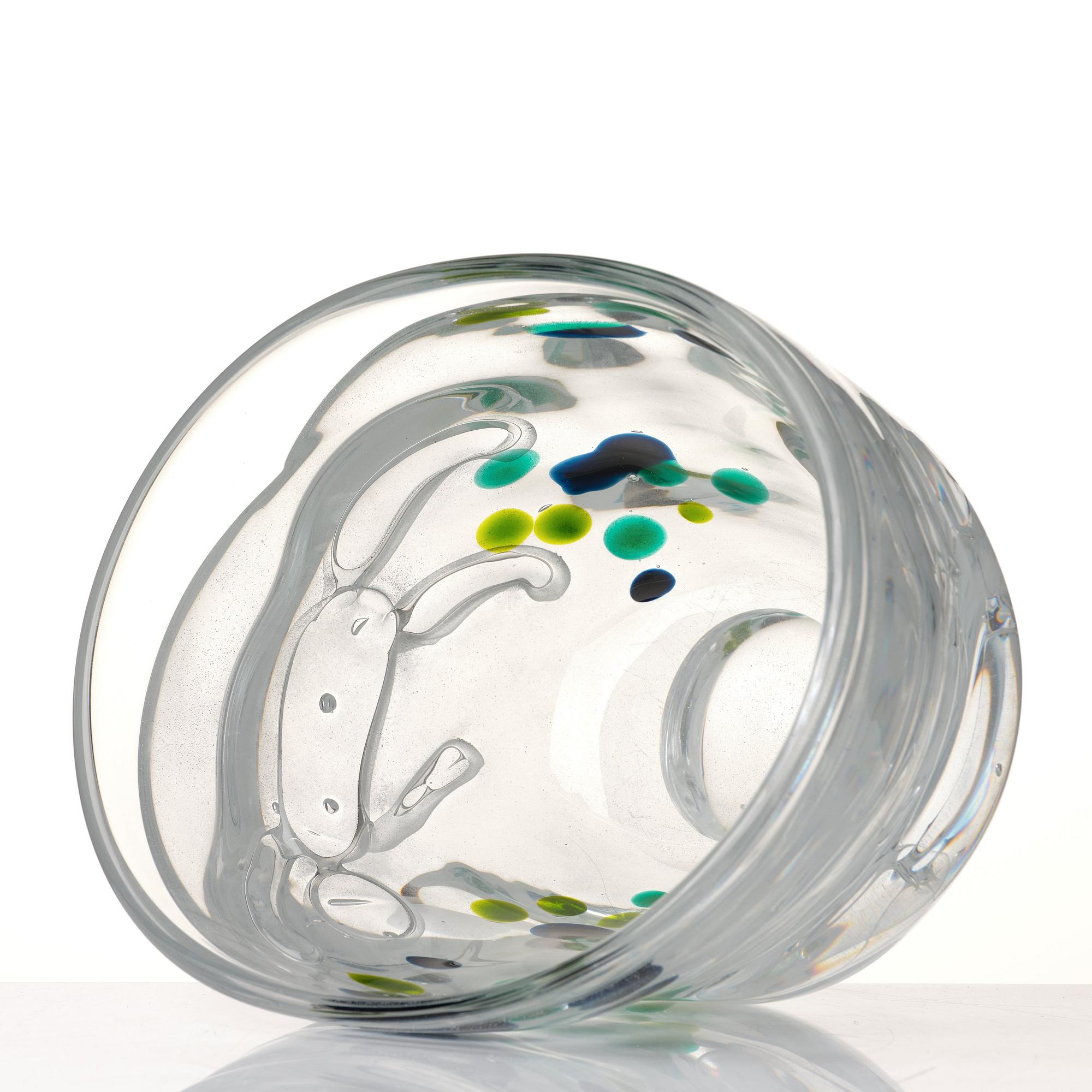 Bengt Edenfalk, a "Thalatta" glass vase, Skruf, Sweden 1960's.