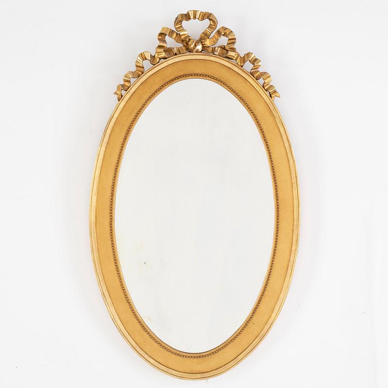 A Gustavian style mirror, mid 20th Century.