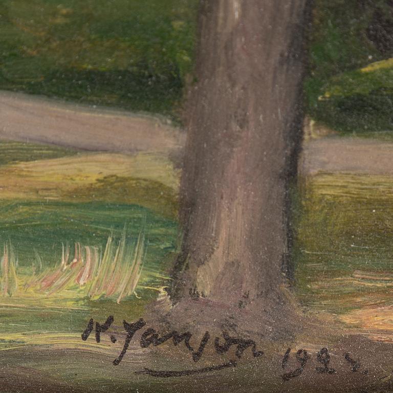 KNUT JANSON, oil on panel, signed K. Janson and dated 1924.