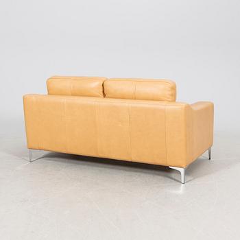 An Italian 21st century leather sofa.