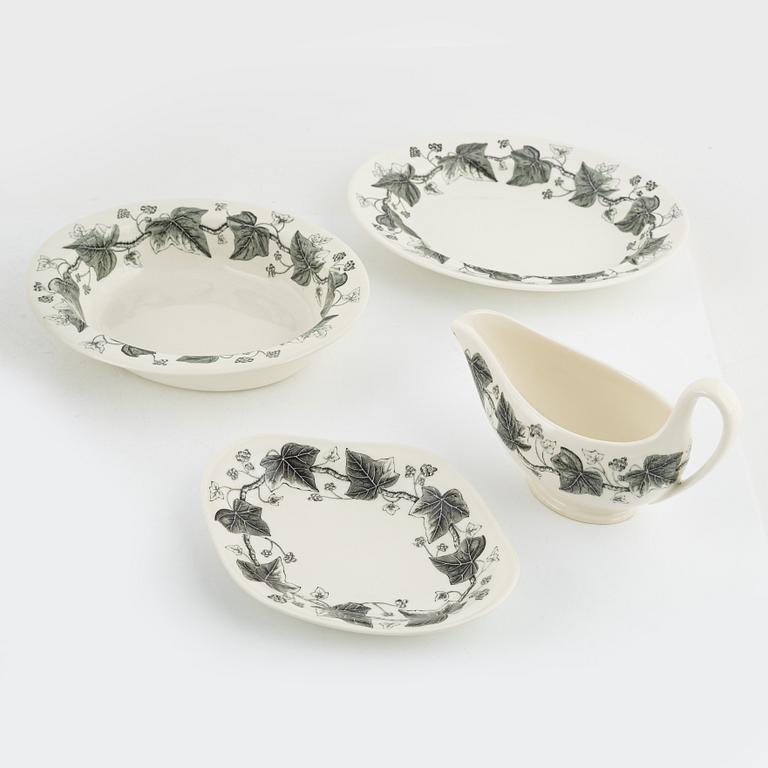 A 66-piece creamware "Napoleon Ivy" dinner and coffee service, Wedgwood, England.