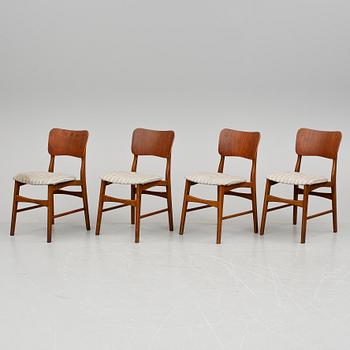 STOLAR, 4 stycken, Danmark, 1900-talets mitt.