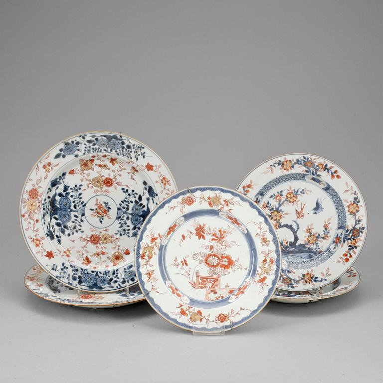 FAT, 5 st, porslin, Qianlong, Kina 1700-tal.