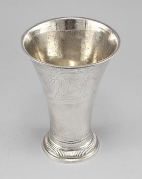 BÄGARE, silver, Lyberg, Borås, 1793. Vikt 409 gram.