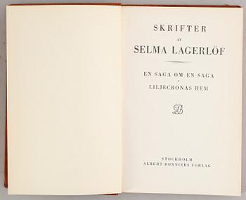 BÖCKER: Selma Lagerlöfs Samlade Verk, Bonniers 1950, 12 volymer.