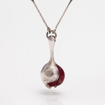 Björn Weckström, "Nectaris", a sterling silver and acrylic necklace. Lapponia 1973.