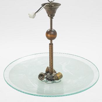 A Swedish Grace ceiling lamp, 1920's/30's.