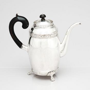 Magnus Dahlqvist, kaffekanna, silver, Stockholm, 1820. Empire.