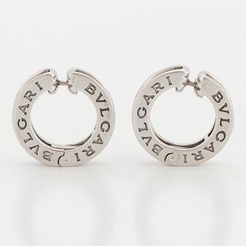 A pair of Bulgari 'B.zero1', earrings with brilliant-cut diamonds.