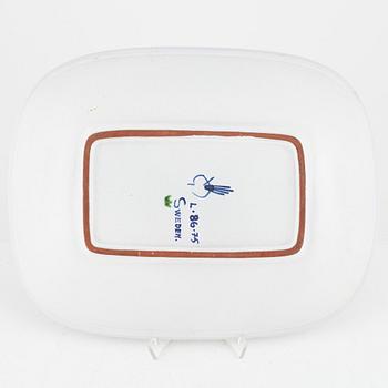 Stig Lindberg, a faience dish, Gustavsbergs studio.