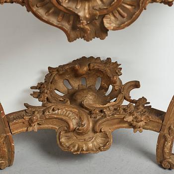 KONSOLBORD, Stockholmsarbete, 1700-talets andra hälft, Rokoko.