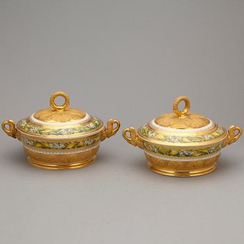 A pair of French Empire tureens with covers, early 19th Century.