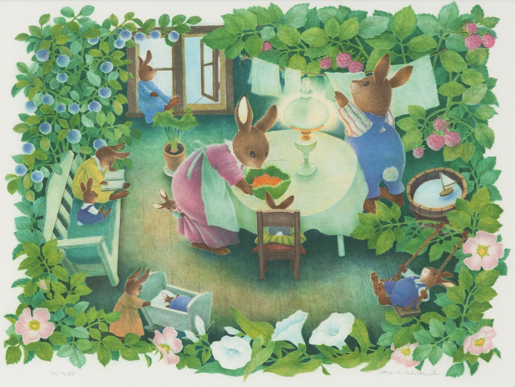 Ilon Wikland, At the Rabbit Family.