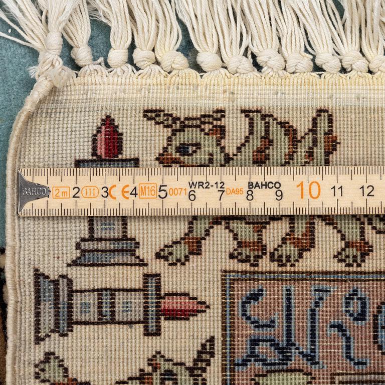 Matta, figural Täbriz, ca 275 x 178 cm.